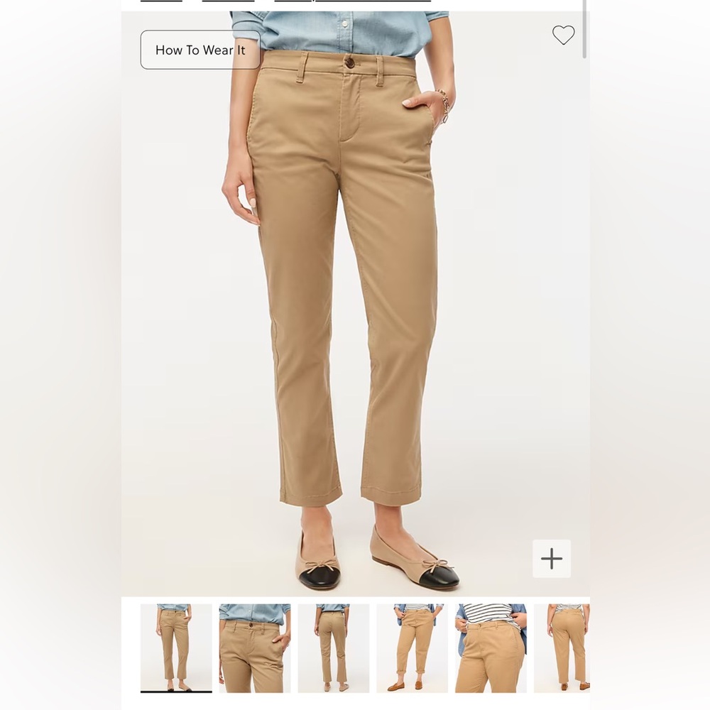 J Crew High Rise Chino pants